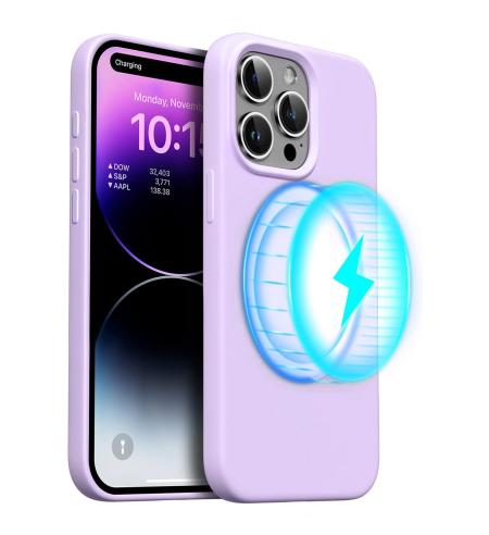 NUVO Silicone Case with MagSafe for  Apple iPhone 15 Pro violet