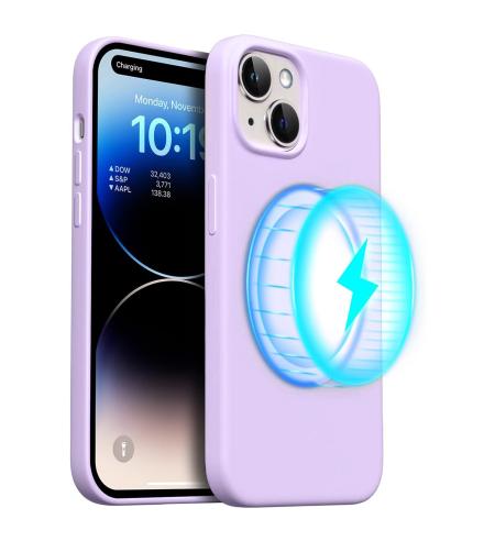 NUVO Silicone Case with MagSafe for  Apple iPhone 15 violet