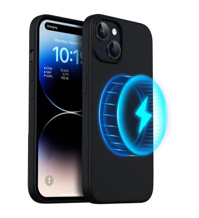 NUVO Silicone Case with MagSafe for  Apple iPhone 15 black