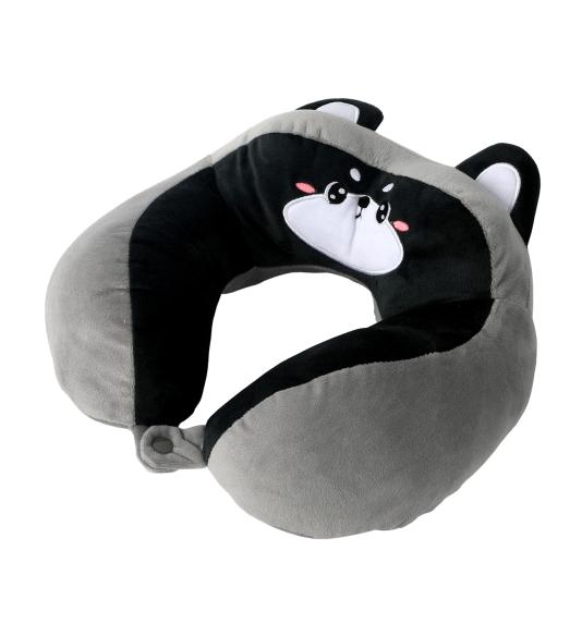 NUVO Travel Pillow for Kids Raccoon grey