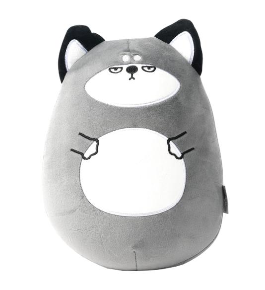 NUVO Travel Pillow and Plushie Cat 2-in-1 grey