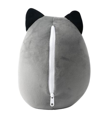 NUVO Travel Pillow and Plushie Cat 2-in-1 grey