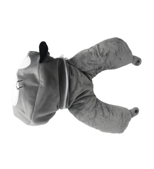 NUVO Travel Pillow and Plushie Cat 2-in-1 grey