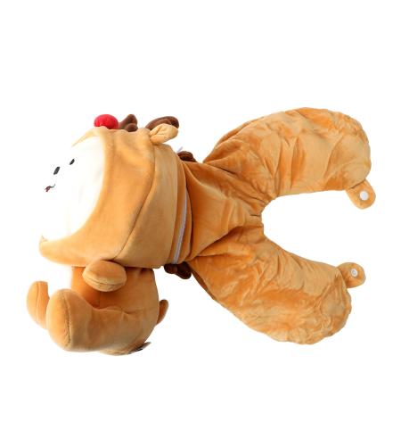 NUVO Travel Pillow and Plushie Reindeer 2-in-1 orange