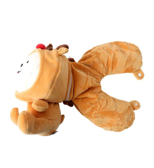NUVO Travel Pillow and Plushie Reindeer 2-in-1 orange