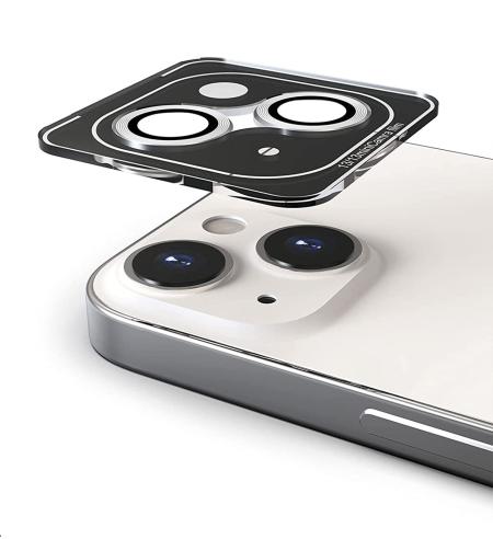 NUVO ochranné sklo kamery na Apple iPhone 15 a 15 Plus strieborné