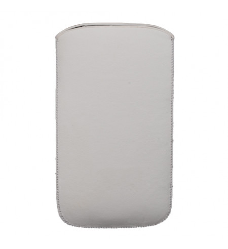 Koženková vsuvka NUVO Apple iPhone 5/5S/SE, biela