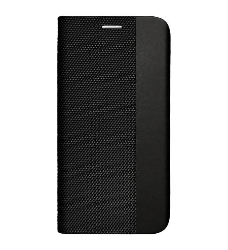 Flipové puzdro Fabric na Samsung Galaxy A55 čierne