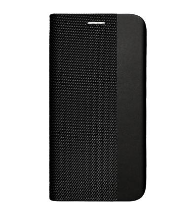 Flipové puzdro Fabric na Samsung Galaxy A35 čierne