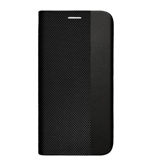 Flipové puzdro Fabric na Samsung Galaxy A35 čierne