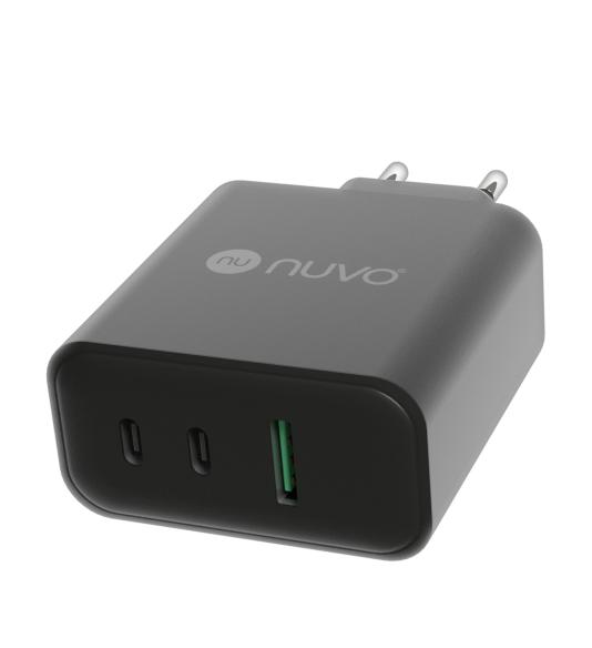 NUVO GaN sieťový adaptér 65 W s Power Delivery a Quick Charge