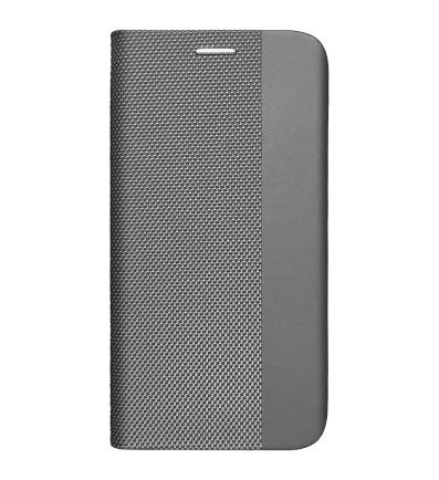 Flipové puzdro Fabric na Samsung Galaxy S24 Ultra sivé