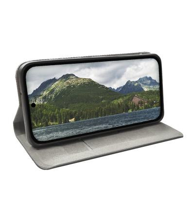 Fabric Flip Case for Samsung Galaxy S24 Ultra grey 2