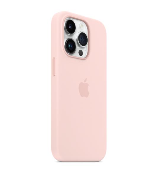 Silikónový obal s MagSafe na Apple iPhone 14 Pro chalk pink