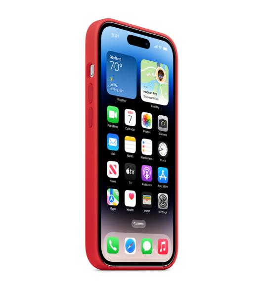 Silicone Case with MagSafe for  Apple iPhone 14 Pro red