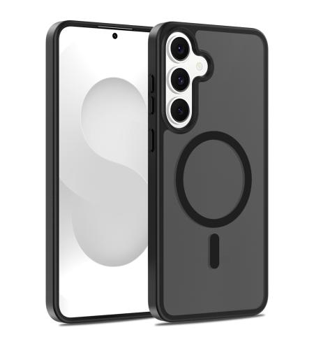 Ochranný kryt s magnetickým kruhom na Samsung Galaxy S25 FE čierny