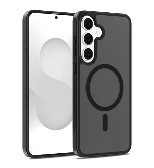 Ochranný kryt s magnetickým kruhom na Samsung Galaxy S25 FE čierny