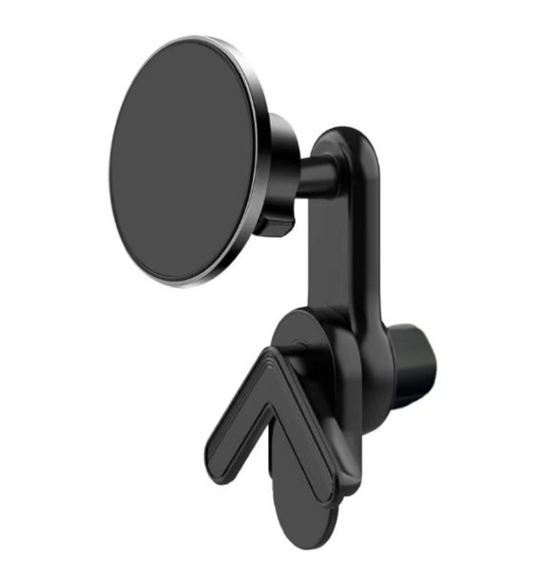 NUVO MagSafe phone holder with mount to corner of an infotainment