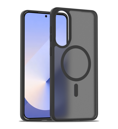 Ochranný kryt s magnetickým kruhom na Samsung Galaxy S25 Edge čierny 2