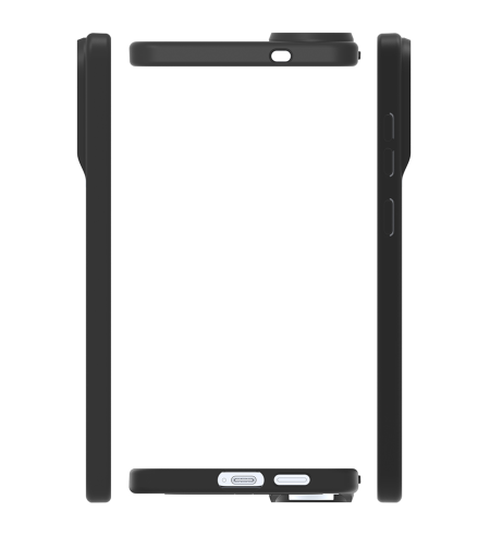 Protective case with magnetic ring for Samsung Galaxy S25 Edge black