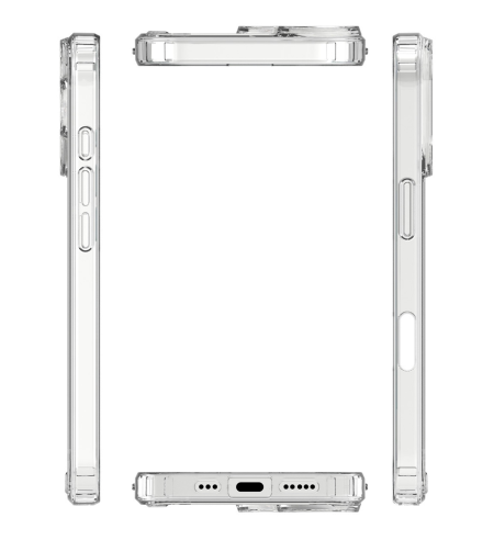 Protective case with magnetic ring for Apple iPhone 17 clear