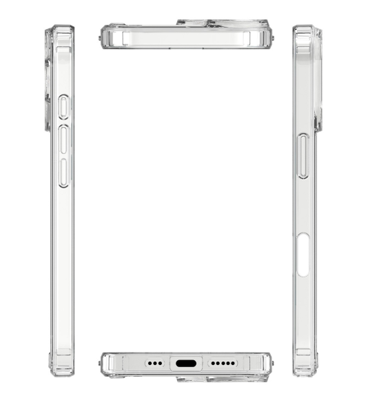 Protective case with magnetic ring for Apple iPhone 17 clear