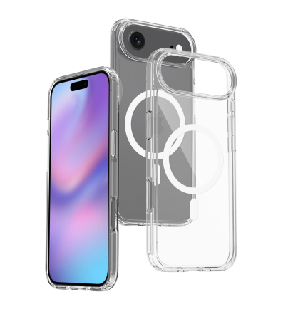 Protective case with magnetic ring for Apple iPhone Air clear 2