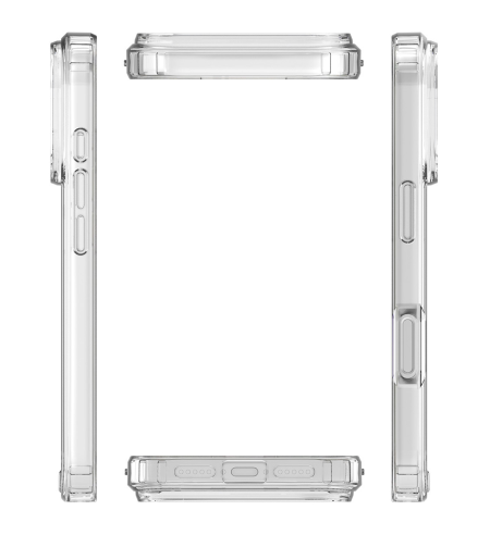 Protective case with magnetic ring for Apple iPhone 17 Pro clear