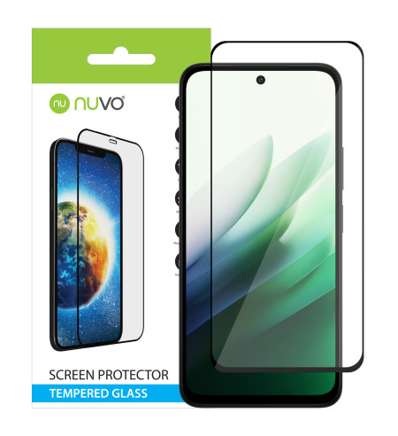NUVO Tempered Glass Screen Protector for Xiaomi Redmi 15 black