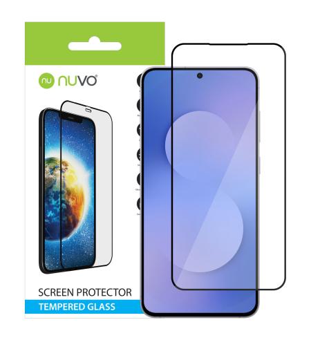 NUVO Tempered Glass Screen Protector for Samsung Galaxy S25 FE black