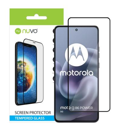 NUVO Tempered Glass Screen Protector for Motorola Moto G86 Power black 2
