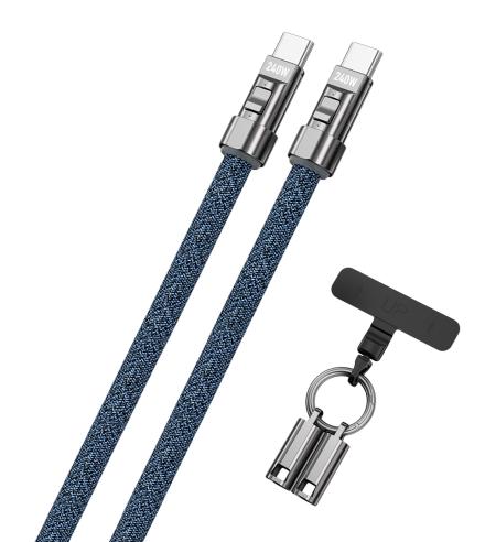 NUVO PowerLoop 240 W USB-C Cable & Lanyard 2in1