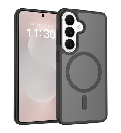 Ochranný kryt s magnetickým kruhom na Samsung Galaxy S26 čierny 2