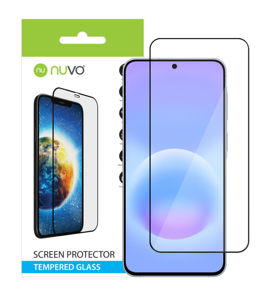 NUVO ochranné sklo na displej pre Samsung Galaxy A57 čierny rám