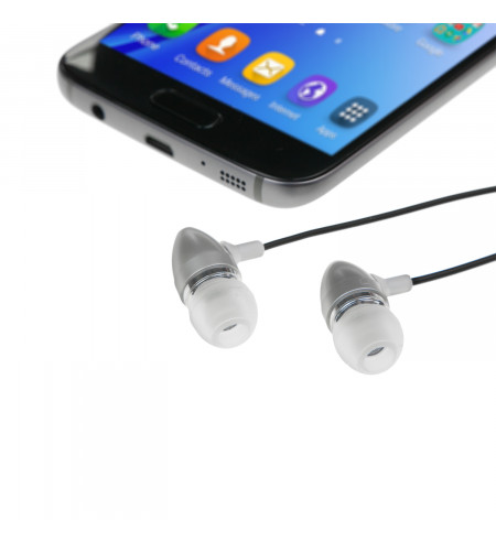 Handsfree Earphones 3,5 mm Jack, silver