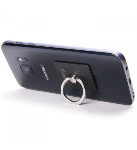 NUVO prsteň s držiakom na mobil čierny