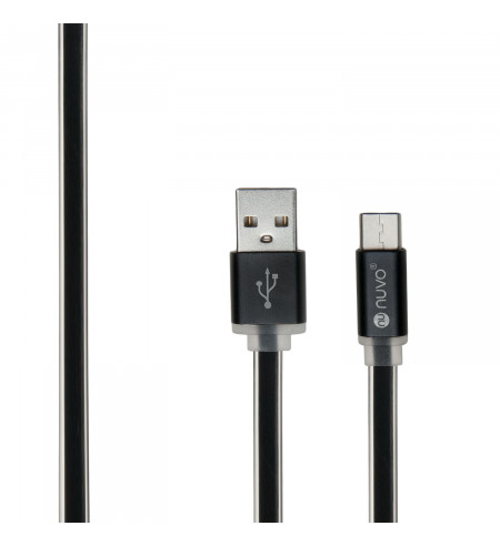 Dátový kábel NUVO USB - USB Type C, 1,5m, čierny