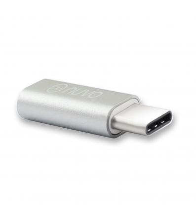 NUVO adaptér z micro USB na USB Type C, strieborný