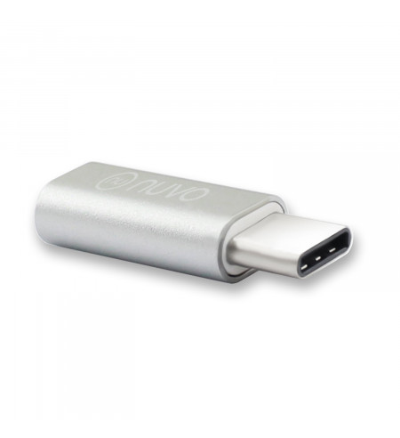 NUVO adaptér z micro USB na USB Type C, strieborný