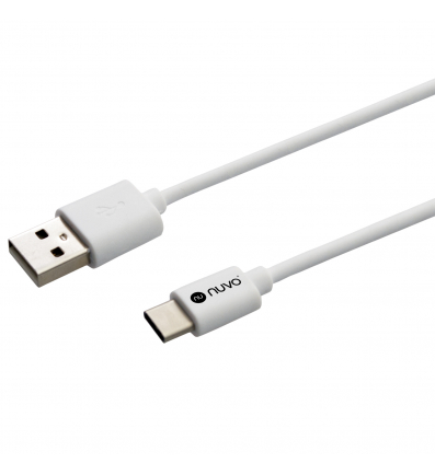 Dátový kábel NUVO USB - USB Type C, 2m, biely 2