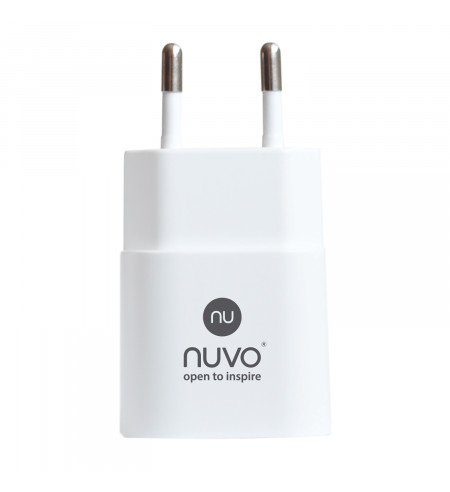NUVO sieťový USB adaptér, 1A, biely