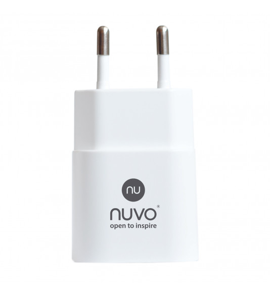 NUVO sieťový USB adaptér, 1A, biely