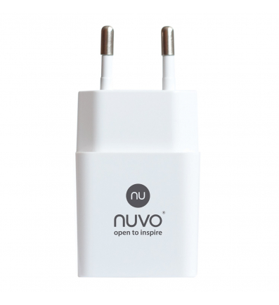 NUVO sieťový USB adaptér, 2.1A, biely
