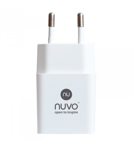 NUVO sieťový USB adaptér, 2.1A, biely