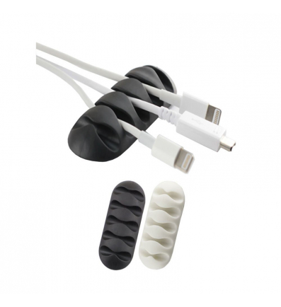 NUVO Desk Cable Organizer for 5 cables, 2pcs 2