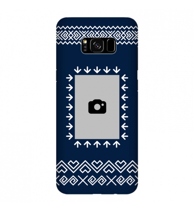 Kryt na mobil Čičmany, modrý fotorámik