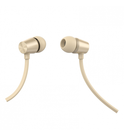 NUVO Handsfree Earphones with flat cable 3.5 mm jack, gold