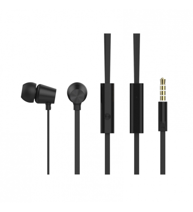 NUVO Handsfree Earphones with flat cable 3.5 mm jack, black 2