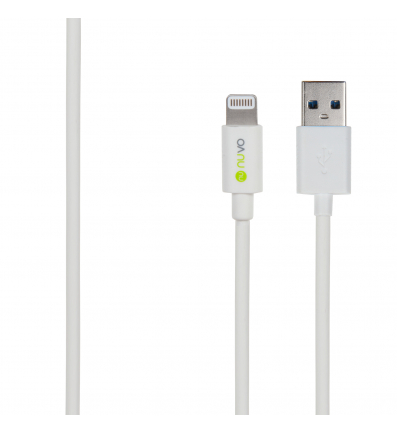NUVO Apple MFI Certified Data and Charging Lightning Cable, white