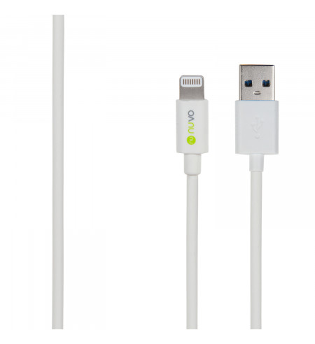 NUVO Apple MFI Certified Data and Charging Lightning Cable, white